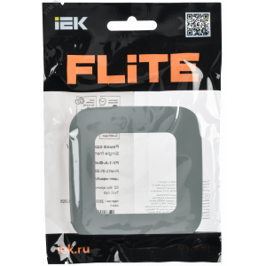 FLITE ARTISTIC Рамка 1-местная РУ-1-А-ФлС серый IEK FI-M12-31-20-K03