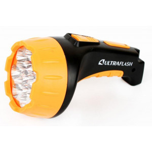 Фонарь аккумуляторный LED3815 15LED 2 режима аккум. SLA 220В пластик. черн./желт. (кор.) 9217