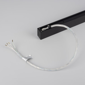 Трек MAG-TRACK-2538-1000 (BK, 5LN) 045997, Подвесной, накладной магнитный трек, длина 1000 мм. DC24V, позволяет диммировать светильники по протоколу DALI. Материал алюминий, цвет черный. Две заглушки в комплекте. Размер ДxШxВ: 1003x25x38 мм. Размер (с учетом заглушек). Аксессуары для подвесного мо