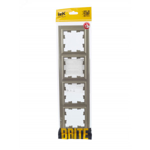 Рамка 4-м BRITE РУ-4-БрШ шампань BR-M42-K37