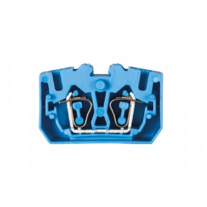 Проходная клемма (MINI) WKF2,5/MD BL, Проходная клемма, MINI, верхний подвод кабеля, 4 точки подключения, тип фиксации провода: пружинный, номинальное сечение: 2,5 мм кв., 24A, 800V, ширина: 10 мм, цвет: синий, тип монтажа: нет