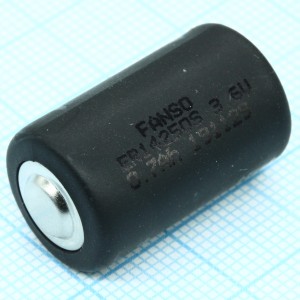 ER14250S, Li, SOCl2 батарея типоразмера 1/2AA, 3.6 В, 0.6 Ач, стандартная форма, -20...150 °C