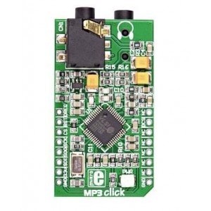 MIKROE-946, Средства разработки интегральных схем (ИС) аудиоконтроллеров  MP3 click MIKROBUS VERSION