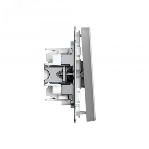 ARTGALLERY 1-клавишный ПЕРЕКЛЮЧАТЕЛЬ, 10АХ, механизм, быстрозажимные клеммы, СТАЛЬ GAL000961S