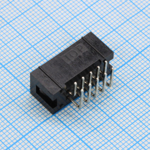 DS1013-10RSIB-B-0-X, IDC разъем, вилка на плату угловая двухрядная 10pin(2x5)., шаг 2.54мм