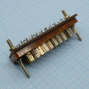 РП14-30 Л-О вилка, Соединитель  низкочастотный, прямоугольный, внутреннего монтажа