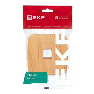 Розетка RJ-45 1-местная ОП Минск, 1А, 120В, светлое дерево EKF
