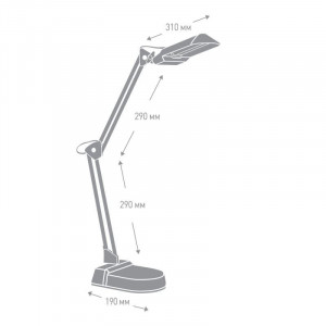 Светильник KD-017A настол. база + струбцина 230В 11Вт КЛЛ 2G7 бел. 3277
