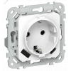 Изображение товара FLITE Розетка 1-местная с заземлением с защитными шторками 16А с USB A+C 20Вт безвинтовое крепление РСЮшс11-1-ФлБ белый IEK FI-R14-16-1-U22-020-K01