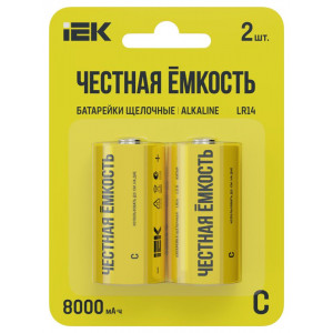 Элемент питания щелочной Alkaline LR14/C (блист.2шт) ABT-LR14-OP-L02