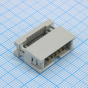 DS1015-10NN2A, IDC разъем, вилка на плоский шлейф 10pin(2x5), шаг 2.54мм
