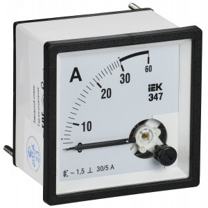 Амперметр Э47 30/5А кл. точн. 1,5 72х72мм IPA10-6-0030-E