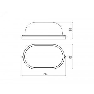 Светильник НБП 04-60-001 Акватермо алюминий/стекло IP54 E27 max 60Вт 212х105 овал белый Б0048423
