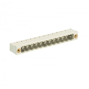 Вилочный разъем на плату 8113 S/12 WF OB, Вилочный разъем, горизонтальный, на плату, шаг: 5.0 мм, 12 полюсов, фиксация на плате пайкой, исполнение: без маркировки, с монтажными фланцами, 300V, 12А, цвет: серый