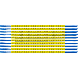 brd333026, SCNG-07-Q клипсы жёлтые, 300шт/упак, для провода 1,9-2,4мм диаметра, легенда Q