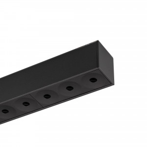 Светильник MAG-DARK-45-L200-6W Day4000 (BK, 20 deg, 24V) 034028, Светильник для магнитных треков шириной 45 мм, 6 Вт. Цвет свечения ДНЕВНОЙ 4000K, световой поток 246лм, угол 20°, CRI>90. Корпус прямоугольный, металл, цвет черный, IP20. Размеры LxWxH 184x35x43 мм. Входное напряжение DC24V, мощность 6 Вт.