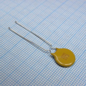 60R090XPR, Самовосстанавливающийся предохранитель PTC 0.9A(hold) 1.8A(trip) 60VDC 40A 0.99W 7.2s 0.2Ohm Radial 11.2 X 3.1mm