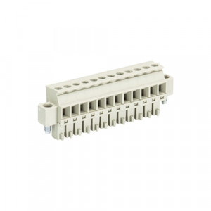 Розеточный разъем на кабель 8813 B/12 VR OB, Розеточный разъем, прямой, на кабель, шаг: 3.81 мм, 12 полюсов, фиксация провода винтовая, исполнение: без маркировки, 250V, 8А, цвет: серый