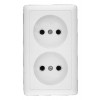 РОЗЕТКА «ХИТ» О/У 2-Я С ИЗОЛИРУЮЩЕЙ ПЛАСТИНОЙ (250В,10А) БЕЛЫЙ C3(+) RA10-233I-B