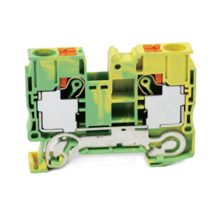 Заземляющая клемма UJ6-10JD, Заземляющая клемма, тип фиксации провода: Push-in, номинальное сечение: 10 мм кв., ширина: 10,2 мм, цвет: серый, тип монтажа: DIN35