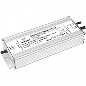 Блок питания ARPV-UH24400-PFC-DALI2-PH (24V, 16.7A, 400W) 025655(2), Диммируемый источник напряжения по протоколу DALI2.0 с гальванической развязкой для светодиодных изделий. Входное напряжение 120-240 VAC. Выходные параметры: 24 В, 16.7 А, 400 Вт. Встроенный PFC >0.95. Герметичный алюминиевый корпус IP 67.