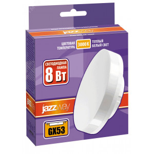 Лампа светодиодная PLED-GX53 8Вт таблетка матовая 3000К тепл. бел. GX53 640лм 230В 2855374