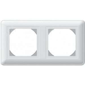 W59 AQUA 2-постовая РАМКА, IP44, БЕЛЫЙ C3(2) KD-2B-18