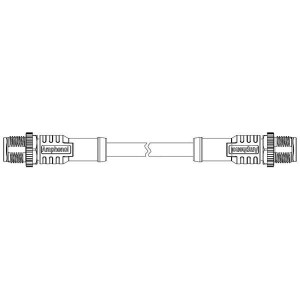 M12A08ML-12AML-SDA05, Кабели для датчиков / Кабели для приводов M12 A CODE DOUBLE ENDED CABLE 8P M CONN TO M CONN L-0.5M PVC