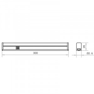 Светильник светодиодный LWL-2013-5CL 5Вт 20LED 4000К IP20 300лм 310мм 220В линейный с сетевым проводом пластик. бел. 12326