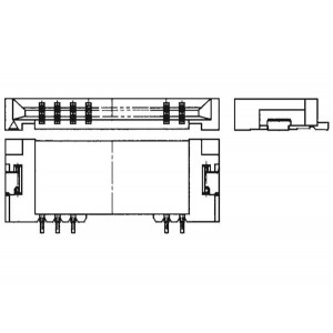 046227014100829+, Соединители FFC и FPC 1.0mm Pitch 14pos RA Dual Sld Lock Au