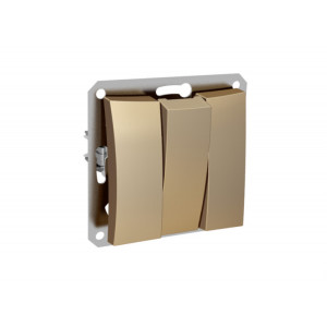 ДУЭТ 3-клавишный ВЫКЛЮЧАТЕЛЬ, сх.3, 10АХ, механизм, ШАМПАНЬ C3(2) WDE000431