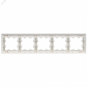 BRITE Рамка 5-местная РУ-5-БрАБ арктический белый/белый IEK BR-M52-12-K91