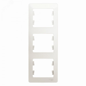 Рамка 3-м Glossa вертикал. перламутр SE GSL000607