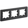 BRITE Рамка 3-мест. РУ-3-1-Бр металл черн. RE BR-M32-M-01-K02