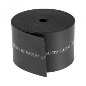 Термоусаживаемая лента с клеевым слоем 50 мм х 0,8 мм, черная, ролик 5 м, ТЛ-0,8 48-9016