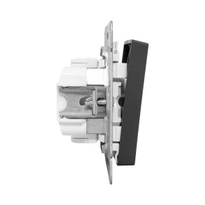 Механизм выключателя, двухклавишный, кнопочный, ч-рный Эпика EKF UP1-SWB-23