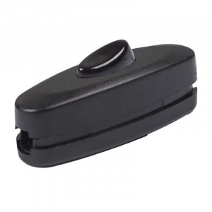 Выключатель для БРА, черный, на провод, Клавишный выключатель на провод 2А 250в ON-OFF