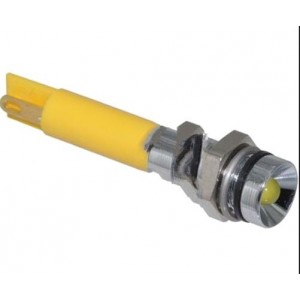 Q6R1BXXR12E, Светодиодные панельные индикаторы INDICATOR 12V 6MM RECESSED RED