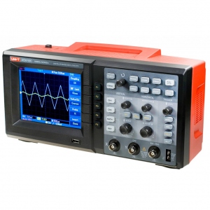 UTD2102CM, Осциллограф цифровой, 2 канала х 100МГц, USB, ЖК дисплей