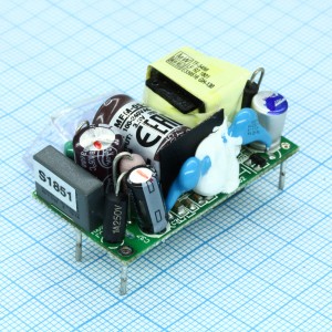 MFM-05-3.3, AC-DC med, 4.1Вт, вход 80...264В AC 47...440 Гц, выход 3.3В/1.25А, изоляция 4000В AC, без корпуса 42х22.3х20.5мм, -40...+85°C