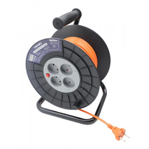 Удлинитель на катушке 4х20м без заземл. 6А IP20 2х0.75 TKE-SK20-075