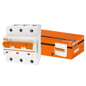 Автоматический выключатель ВА47-125 3Р 32А 15кА х-ка D SQ0208-0029