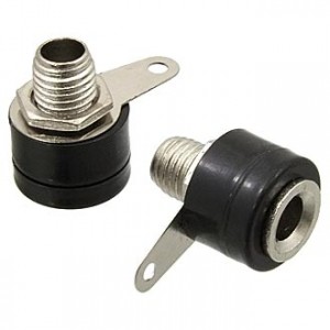10-0061 AL BLACK, Гнездо 10-0061 AL черный, монтаж на панель