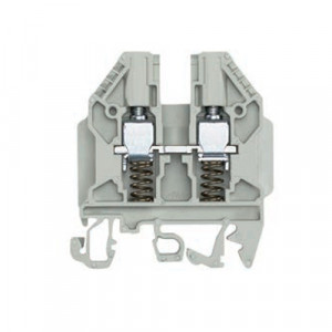 Проходная клемма WKN 6 SF, Проходная клемма, с подпружинивающим элементом, тип фиксации провода: винтовой, номинальное сечение: 6 мм кв., 41A, 800V, ширина: 8 мм, цвет: серый, тип монтажа: DIN35