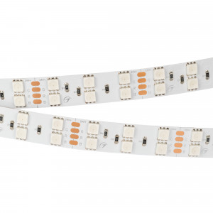 Лента RT-B120-15mm 24V RGB (28.8 W/m, IP20, 5060, 5m) 011205(2), Светодиодная широкая лента RT-B120, открытая. Светодиоды 5060, 120 шт/м (600 шт на 5 м), белая плата, ширина 15 мм, скотч 3M. Цвет RGB, угол 120°. Питание 24V, мощность 28.8 Вт/м (144 Вт на 5 м). Размеры 5000x15x2.2 мм. Мин. отрезок 50 мм, 6 светодиодов.
