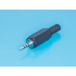 AUD-32, Штекер аудио 2,5мм, 4 контакта, стерео, пластмассовый корпус