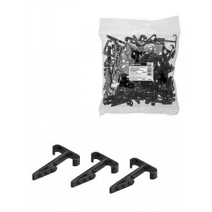Дюбель-хомут для плоского кабеля Т-образный 2-12 мм черный (100 шт.) SQ0539-0041