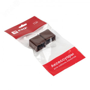 Соединитель (25х16) (4 шт) темное дерево EKF-Plast