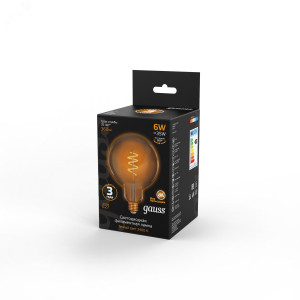 Лампа LED Filament G120 Flexible E27 6W Golden 2400К 1/20 158802008