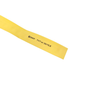 Термоусаживаемая трубка ТУТ нг 25/12,5 желтая рулон PROxima tut-25-y